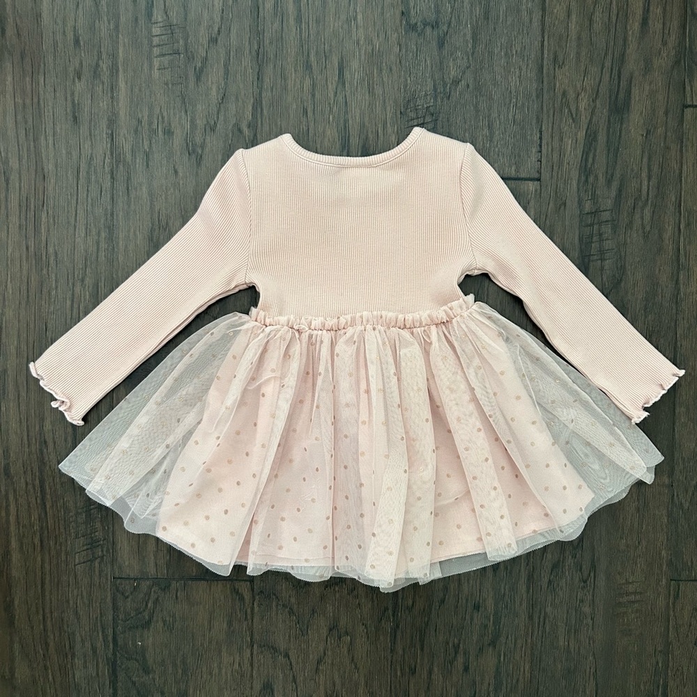 GAP Blush Ruffle Tulle Dress (6-12M) - Picture 3 of 4